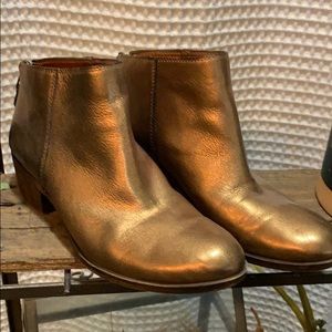 Gold lucky booties